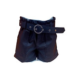 Short Infantil Feminino Com Cinto Lindo