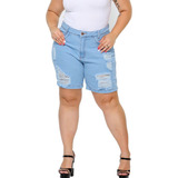 Short Jeans Bermuda Feminino