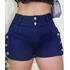 Short Jeans Com Botões Laterais: Detalhe Fashion