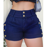 Short Jeans Com Botoes
