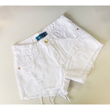 Short Jeans Curto Feminino Desfiado Cintura