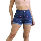 Short Jeans Estampa Olho