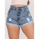 Short Jeans Feminino Cintura
