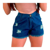 Short Jeans Feminino Cintura Alta Hot