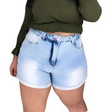 Short Jeans Feminino Plus Size Cintura
