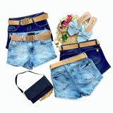 Short Jeans Tr7 Com Cinto Curto