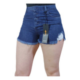 Short Jeans Zoomp Feminino C botões uni000823 universizeplus