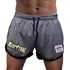 Short Muay Thai Calção Cinza Dry Fit Patch Bordado Unissex