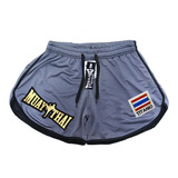 Short Muay Thai Calção Cinza Dry