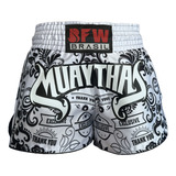 Short Muay Thai Tailandês Cetim Tipo Importado Patch Cromado