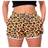Short Praia Nature Feminino Moda Ajustável Estilo Surf