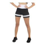 Short Preto Listra Branca