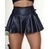 Short Saia Babado Em Cirre Couro Tapa Bumbum Fitness Wolfox