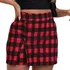 Short Saia Bengaline Xadrez  Cintura Alta, Ajuste Perfeito,