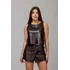 Short Saia Couro Legítimo Norma Lopez