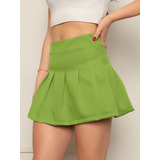 Short Saia Curta Plissada