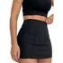 Short Saia Feminino Bengaline Colado Cintura Alta Elastano
