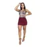 Short Saia Feminino Fenda Lateral Malha Crepe
