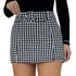 Short Saia Feminino Sainha Bermuda Cintura Alta Com Cinto