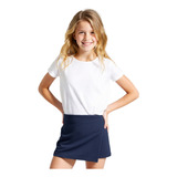 Short Saia Infantil Helanca Azul Marinho