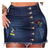 Short Saia Jeans Colecao