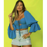 Short Saia Jeans Feminino Inspiração Farm