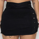 Short Saia Jeans Feminino