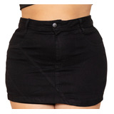 Short Saia Jeans Feminino