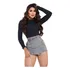 Short Saia Jeans Moda Feminina Cintura Alta Versatíl