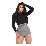 Short Saia Jeans Moda