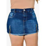 Short Saia Jeans Plus