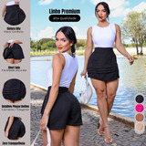 Short Saia Linho Alfaiataria