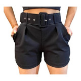 Short Shortinho Feminino Alfaiataria