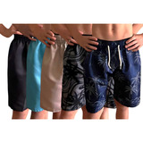 Short Tactel Calção Infantil Masculino Kit C 5 Tecido Grosso