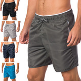 Short Tactel Calção Masculino Kit 5 Tecido Grosso 3 Bolsos