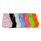 Short Tactel Calção Masculino Kit 5x Tecido Grosso 3 Bolsos