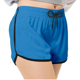 Short Tactel Feminino Liso Moda Verão Praia Piscina Academia