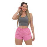 Shortinho Feminino Moda Praia Piscina Short Tactel Verão