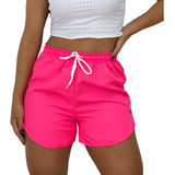 Shortinho Feminino Tactel Moda Praia Piscina Verão Laser