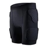 Shorts Acolchoados Com Proteção Para Os Quadris Shorts De Proteção De Cóccix Com Blocos Anti Colisão Em Favo De Mel Calças Curtas De Treinamento Amigas Da Pele Para Esqui Patinação No Gelo Aocate