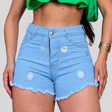 Shorts Bermudinha Dins Jeans Feminina Trend Verão E girl