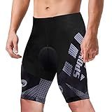 Shorts De Ciclismo Esponjoso Masculino Acolchoado Elastano Calça Uniforme Ciclista Ciclista Usar Gray Multi US Large Asia XL