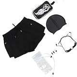 Shorts De Natação Masculino Roupa De Banho De 2 Camadas Com Cordão Ajustável 8 Peças Virilha Em Forma De U óculos De Natação Confortáveis Para Prática L 