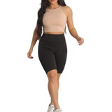 Shorts Feminino Comprido Basico