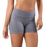 Shorts Feminino Curto Bermuda Shortinho Fitness Suplex Alta CINZA MESCLA M