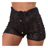 Shorts Feminino Curto Saída De Praia Tricot Premium