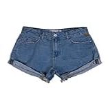 SHORTS FEMININO JEANS BARRA ENROLADA