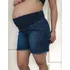 Shorts Gestante Grávida Jeans Cós Suplex Com Barra Desfiada