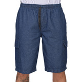 Shorts Jeans Cargo Masculino Reto 6