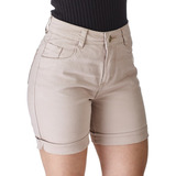 Shorts Jeans Feminino Cintura Alta Hot Pants Premium